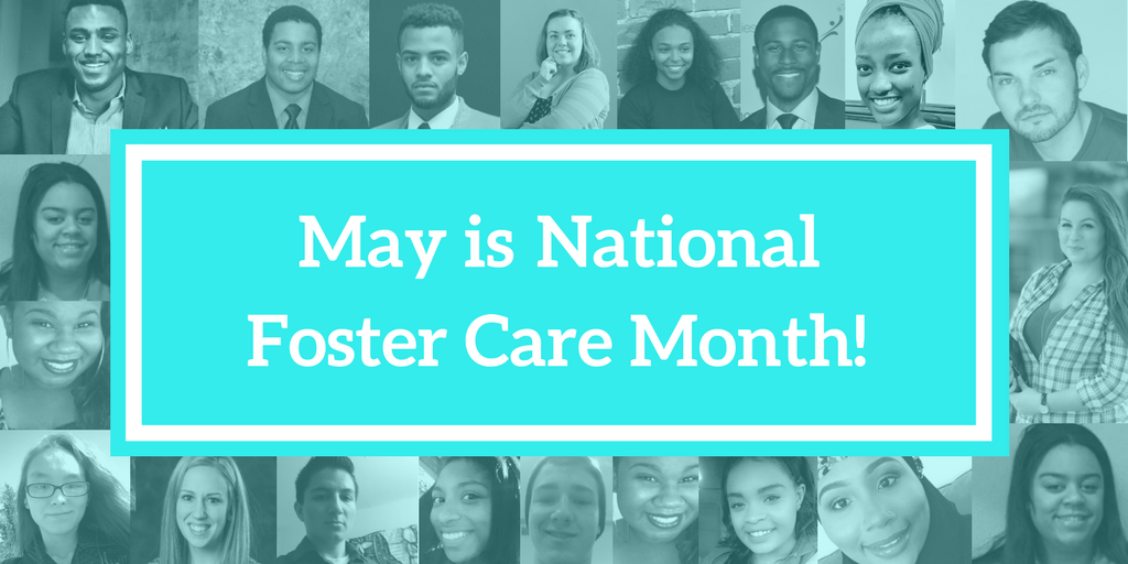 May is National Foster Care Month banner.