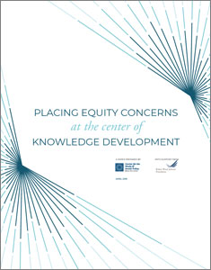 Placing Equity Concerns at the Center of Knowledge Development thumbnail.