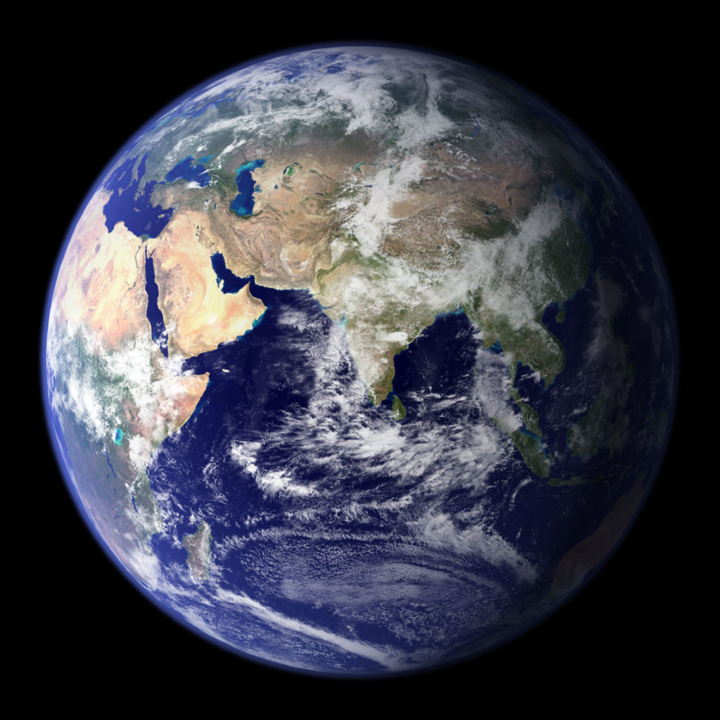 Satellite image of Earth.