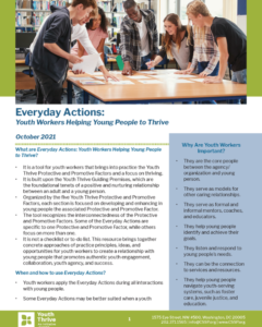 Youth Thrive Blueprint Everyday Actions Youth Workers Helping Young People to Thrive