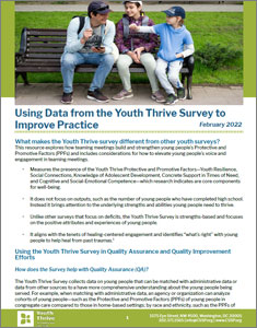 Using Data from the Youth Thrive Survey to Improve Practice thumbnail.