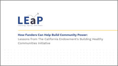 LEaP Lab: How Funders Can Help Build Community Power thumbnail.