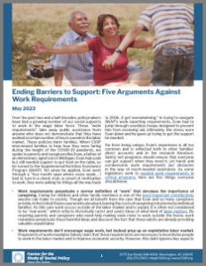 Thumb Cover Five Arguments Against Work Requirements