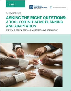 Asking the Right Questions: A Tool for Initiative Planning and Adaptation Asking the Right Questions: A Tool for Initiative Planning and Adaptation brief thumbnail.