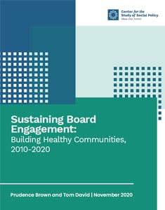 Sustaining Board Engagement: Building Healthy Communities, 2010-2020 Sustaining Board Engagement: Building Healthy Communities, 2010-2020 thumbnail.