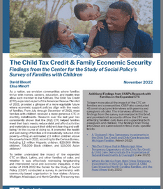 Cover (small) The Child Tax Credit And Family Economic Security