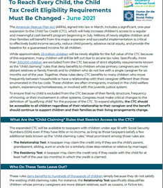 To Reach Every Child, the Child Tax Credit Eligibility Requirements Must Be Changed thumbnail.