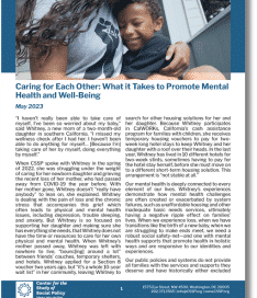 Caring For Each Other What It Takes To Promote Mental Health And Well Being Small Cover