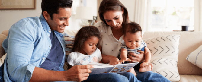 Pci Header Family With 2 Kids On Couch