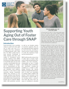 Supporting Youth Aging Out Of Foster Care Through Snap Small Cover Supporting Youth Aging Out Of Foster Care Through Snap Small Cover