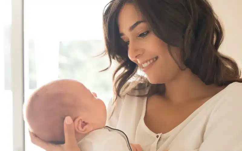 Mother holding baby Mother holding newborn baby.