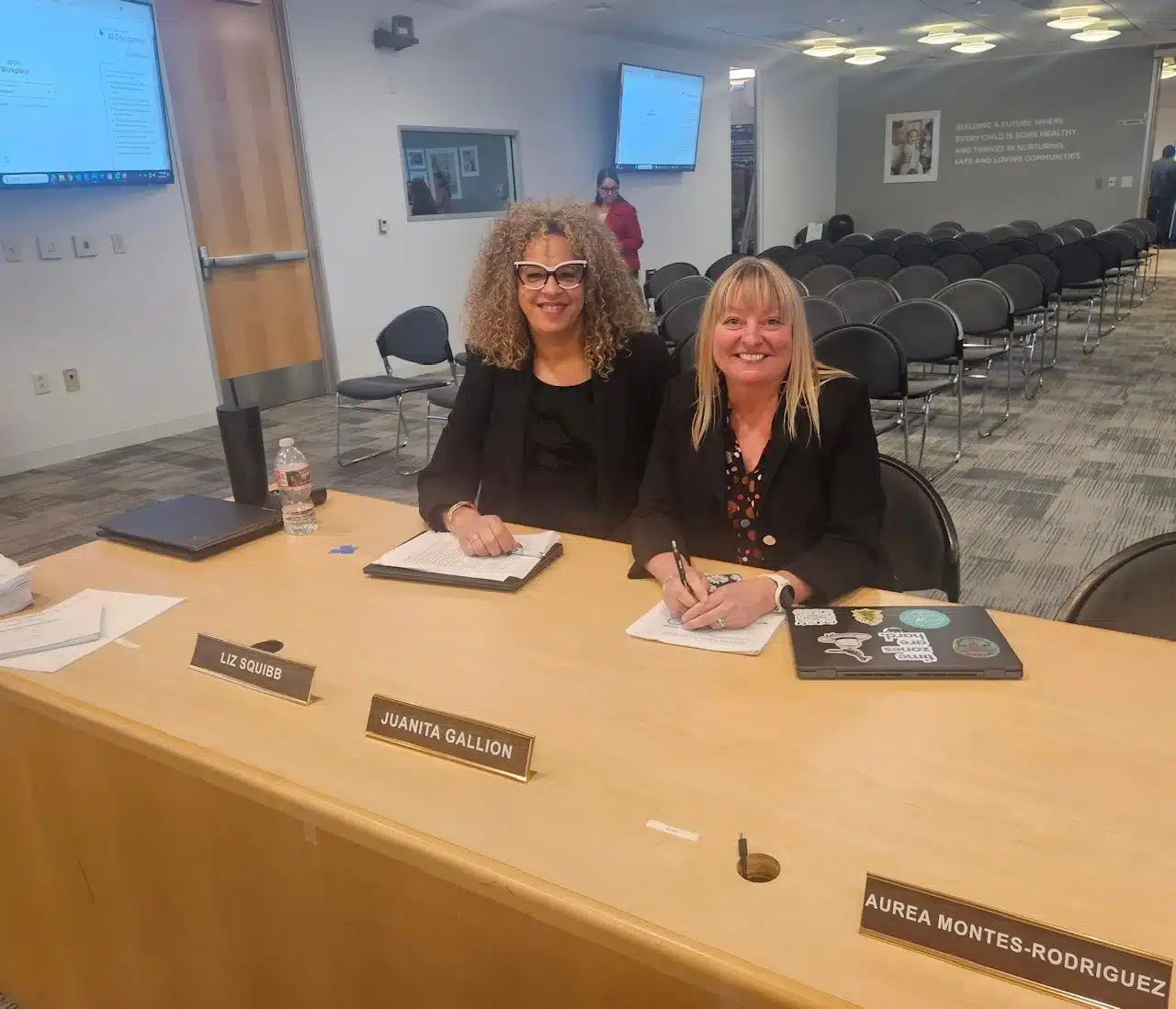 Liz and Juanita Speaking